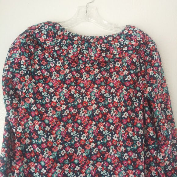 Croft & Barrow multicolored floral women's size PXS long sleeve blouse - Picture 6 of 15